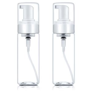 TEMU 2개 1.7oz 여행용 폼 디스펜서 병 - 투명 플라스틱, 향수 없음, 라텍스 없음, 손세제, 치약, 샴푸, 컨디셔너 등에 완벽, 여행 필수품 | 세련된 디자인 | 내구성 있는 플라스틱
