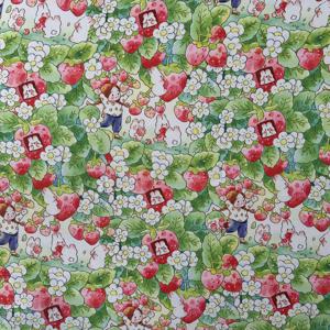 TEMU 프리컷 컬러풀 동물 & 플로럴 프린트 패브릭 - 드림시 컨트리 디자인, 다람쥐와 새, 딸기 & 꽃, 부드럽고 내구성 있는 폴리에스터 DIY 공예용, 의류 안감, 소파 커버, 홈 데코, 러스틱 와일드라이프 장식