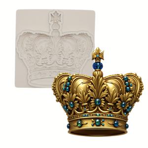 TEMU 에폭시 수지, 왕관 플라스터 흙 장식 DIY 모양, 부드러운 설탕 초콜릿 인쇄 모양, 케이크 장식 도구 모델을 위한 실리콘 모양