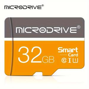 TEMU 오렌지색과 회색으로 제공되는 Microdrive 브랜드 Micro TF SD 카드. 16GB, 32GB, 64GB, 128GB, 256GB, 50GB, 100GB의 저장 옵션이 있으며, SD 어댑터와 Class 10 및 U3 호환성을 제공합니다.