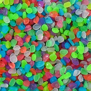 TEMU 638개 야광 빛나는 자갈 - 정원, 수족관, 보나이 장식용 레진 글로우 스톤, 0.4파운드, 실내/야외 사용 가능, 비독성 및 어항 안전