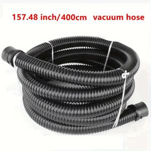 TEMU 157.4인치 벽 샌더용 유연한 비닐 진공 호스 - 전원 불필요, 먼지백 액세서리 포함, 길이 400cm, 블랙