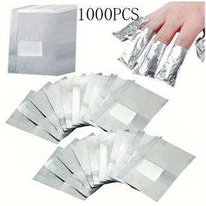 TEMU 100/200/400/500/1000개 네일 폴리셔 리무버 젤 네일 포일 랩 알루미늄 소크 오프 포일 패드 젤 네일 폴리셔 랩 제거 도구 손가락 네일 폴리셔 리무버 린프리 라거 패드 포함