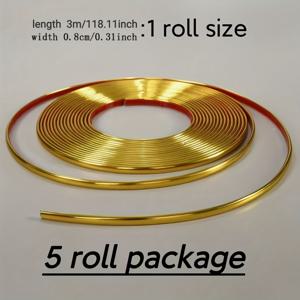 TEMU 5개 세트, 118인치 x 0.3인치 각도 보호 스트립, 방수 및 오일 저항성 3D 접착식 코너 프로텍터, 주방 및 욕실용 커닝스트립, 데스크탑 장식 스티커, 아름다운 이음매 스티커, 테두리 보호 스트립