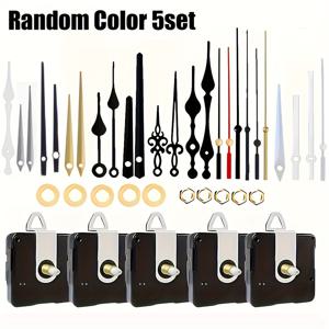 TEMU 5세트 DIY 무소음 스캐너 운동 키트 - 플라스틱, 벽시계 수리 도구 및 부품 DIY 시계 메커니즘 조립용