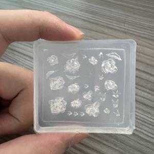 TEMU 1 우아한 성 3D 장미 실리콘 조각 몰드 - 무취 고급 꽃, 잎사귀 & 별 디자인, 직사각형 레진 몰드 DIY 주얼리, 폰 케이스, 수제 공예, 창의적인 제작, 정교한 디테일, 핏니스틱, 크리에이티브 취미용