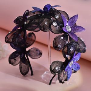 TEMU 1개 수제 빈티지 플로럴 티아라 헤어피스 - 스타일 헤어, 리얼한 꽃 장식 여성용, 웨딩, 프롬, 가운, 테마 파티, 스타일 헤어 (깃털 없음)