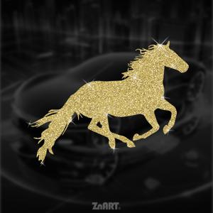 TEMU 1개 달리는 말 자체 접착 비닐 스티커, 블링 패션 아트 스티커, 자동차·트럭·벽·노트북용, 사용 후 잔여물 없음 - 플라스틱 표면 호환 가능, 반짝이는 노트북 스티커