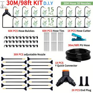 TEMU DIY 자유형 유니버설 스프레이 키트 - 온실, 정원, 꽃, 식물 관수 및 파티오 미스트 냉각 시스템