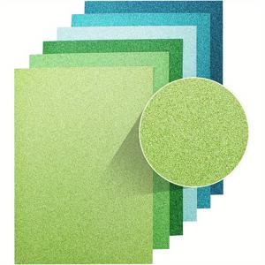 TEMU 30장 글리터 카드스톡 종이 - 250gsm 두꺼운 A4 반짝이 표면, 6가지 색상 (민트 그린, 터키스 블루, 틸, 네이비, 다크 그레이 블루) - 스크랩북, 웨딩, 생일 파티 장식, 초대장, 선물 태그, 글리터 카드, DIY 공예, 웨딩 장식, 축제 디자인, 내구성 있는 재료 - 포에버 그린, 종이 장식, 공예 애호가용