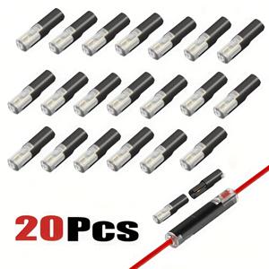 TEMU 10/20개 빠른 연결 케이블 커넥터 - 솔더링 불필요, 단일 스트랜드, 잠금 버클, 블랙 & 투명, 쉬운 및 빠른 배선, 필름 제거 필요 없음, 황동 접점, 자동차 전자 제품용