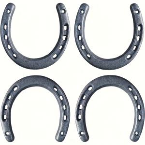 TEMU 헤비듀티 철제 말굽 - 오픈 슬롯이 있는 진정한 곡선 디자인 - 안정적, 농장 또는 파티 장식용 - 벽걸이 또는 말 용품에 적합한 내구성 강한 말굽 - 승마 선물 및 클래식 텍스처 마감