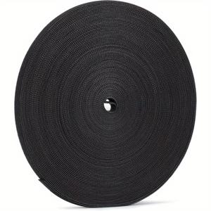 TEMU 1cm/0.4in (1.5cm/0.6in) 이중면 접착 고정 테이프 재사용 가능 케이블 타이 니켈 접착 테이프 와이어 매니저 가정, 사무실 (검정색, 25야드)