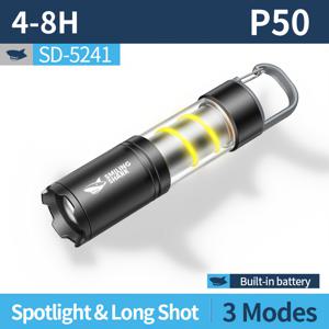 TEMU 1개 M60 & LED 손전등, SMILING SHARK 키체인 라이트, 컴팩트 초고휘도 토치, 3가지 모드 조절 가능 조명, 텅스텐 램프, Type-C 충전식, 포켓 사이즈로 야외 캠핑, 어드벤처, 하이킹 및 가정용으로 완벽합니다.