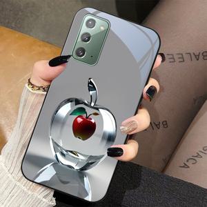 TEMU 삼성 갤럭시 노트 20용 새로운 워터 컬러 강화 유리 케이스, 우키요에 삽화가 있는 풀 커버리지 유리 쉘, 디자인 및 드롭 보호.