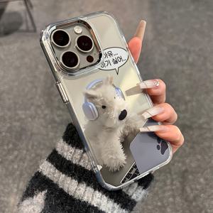 TEMU 개용으로 설계된 기술 주제 폰 케이스는 for iphone 모델 16, 15, 14, 13, 12, 11 Pro Max, X, XR, XS Max, 8, 및 7 Plus와 호환되며, 투명한 부드러운 뒷면과 금속 실버 렌즈 프레임을 특징으로 합니다.