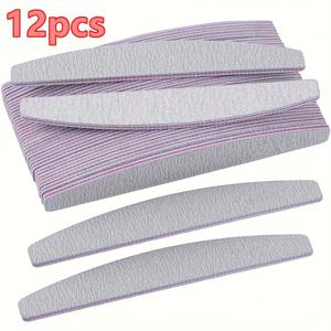 TEMU 12개 프로페셔널 매니큐어 세트: 100/180 그릿 네일 파일 & 버퍼, 아크릴 네일에 적합한 양면 에머리 보드