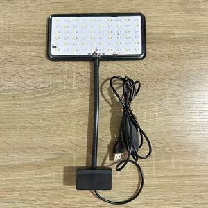 TEMU 소형 및 중형 미니 클립 라이트용 풀 스펙트럼 어쿠어리 LED 물고기 탱크 조명, 수생 식물 램프 조경 조명에 적합한 60개의 LED 클립 라이트. 배터리 미포함