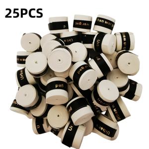 TEMU 25개 화이트 PU 그립 테이프 - 통기성 미끄럼방지 빠른 건조 스포츠 그립, 테니스, 배드민턴, 스쿼시 라켓용 - 미끄럼방지 내구성 핸들 랩핑으로 컨트롤 강화