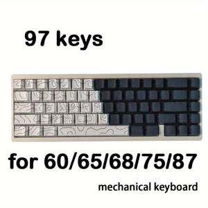 TEMU Wooting용 백라이트 60% 75% 87% 백라이트 샤인 투 PBT 사이드 프린팅 키캡 더블 샷 PBT 키캡 오포그래픽 키캡 라인 키캡 세트 샤인 투 키캡 W/ IMD 기술 탑오그래피컬 키캡 60% 75% 87% 블랙 키캡 세트 라인 체리 키보드 키캡 체리 MX 스위치 메카닉 키보드