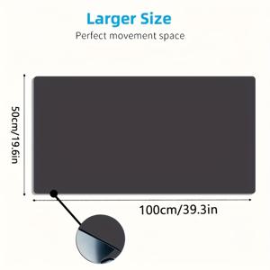 TEMU 깊은 회색 단색과 심플한 배경 패턴이 특징인 대형 전자 스포츠 게이밍 마우스 패드입니다. 미끄럼 방지 및 세탁 가능한 고무 베이스로 구성되어 사무실에서 사용하기 좋은 넉넉한 데스크 액세서리로 적합합니다. 이 마우스 패드는 또한 훌륭한 장식품이기도 합니다.
