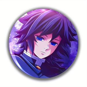 TEMU 1개 애니메이션 만화 패션 브로치 핀 - 생동감 넘치는 보라색 & 파란색 캐릭터 디자인, 내구성 있는 플라스틱/금속 혼합 소재, 친구, 가족, 동급생을 위한 완벽한 선물 (발렌타인데이, 어머니날, 캠퍼스 이벤트), 애니메이션 액세서리, 스타일리시 액세서리, 고품질 프린트, 애니메이션 팬을 위한