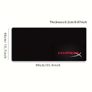 TEMU 1 대형 게이밍 마우스 패드, 레드 로고 블랙 쿨 스타일, 미끄럼 방지 세탁 가능 고무 베이스, 오버사이즈 데스크 매트 오피스 액세서리, 컴퓨터 데코 데스크탑 매트 얼룩 방지 게이밍 마우스 패드, 게이머를 위한 이상적인 선물, 엑스트라 롱 데스크 매트, 패셔너블 오피스 데스크 데코 및 스터디 액세서리|장패드