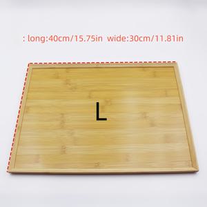 TEMU 일본 스타일 대나무 및 나무 트레이, 물컵, 아침 식사 서빙에 적합한 가정용, 호텔 및 레스토랑용 직사각형 트레이, 바베큐 트레이, 페이스트리 및 케이크 진열용 직각 대나무 및 나무 트레이