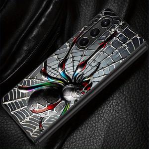 TEMU 삼성 갤럭시 폴드4 폴드5 폴드6 폴드7 폴드3 Z 폴드 7 6 5 4 3용 거미줄 디자인 백 폰 커버 케이스