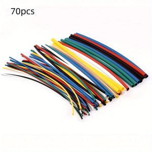 TEMU 8가지 사이즈 70개 묶음 2:1 열수축 튜브 슬리빙 랩 와이어 케이블 키트