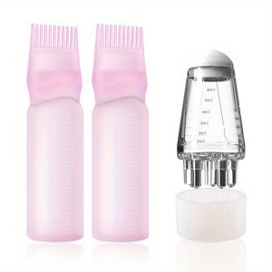 TEMU 3개 헤어 에센셜 오일 어플리케이터 병 세트 및 1ml 두피 마사지 빗 - 모든 헤어 타입에 적합한 두피 관리 도구, .