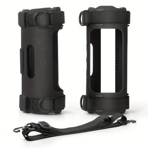 TEMU JBL FLIP 7용 실리콘 케이스 1개, 보관 가방 포함, 충격 방지 및 스크래치 방지 기능, 스피커를 위한 향상된 보호 제공