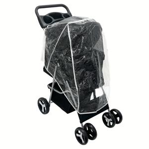 TEMU 투명 펫 유모차 비옷 커버, 무취 EVA 소재 강아지 외출용 방수 보호막 (비옷만 포함, 캐리어 미포함)|강아지유모차