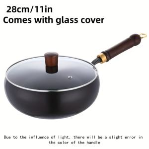 TEMU 1개 두꺼운 내구성 주철 프라이팬 (뚜껑 포함) - 균일한 열 분배 및 보존, 논스틱 표면, 모든 스토브/오븐 호환 - 튀김, 베이킹, 브레이징, 로스팅에 이상적 - 세척 쉬움 & 오래가는 제품 - 홈쿡과 프로 셰프를 위한 현대적인 주방 필수품, 스타일리시 조리기구, 요리 애호가를 위한 롱라스팅 쿠크웨어