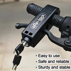 TEMU 1개 [도난 방지 잠금 장치] 튼튼한 ABS 레버 잠금 장치, 전기 자전거, , 자전거 및 스쿠터용, 핸들바 보안 잠금 장치, 신뢰할 수 있는 사이클링 잠금 장치 | 키 2개 및 360° 회전 패드 잠금 장치 포함 | 휴대용 디자인 | 신뢰할 수 있는 사이클링
