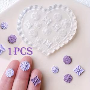 TEMU 1개 가을 미니 꽃 모양 폴리머 클레이 몰드 - 네일 아트용 3D 엠보싱 플로랄 실리콘 몰드, 주얼리 만들기 - 귀걸이 장식, 연보라색 꽃 디자인, 공예 재료 및 DIY 프로젝트, 주얼리 제작 용품 | 꽃 패턴 | 실리콘 몰드