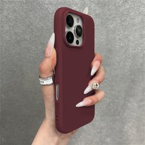 TEMU 휴대폰 케이스 - 고급스럽고 스타일리시한 무광 휴대폰 케이스, 5가지 트렌디한 색상으로 제공, 아이폰 11-16 (Pro/Max/Plus) 호환, 초박형 TPU, 스크래치 방지 및 충격 방지, 휴대폰 보호 커버.