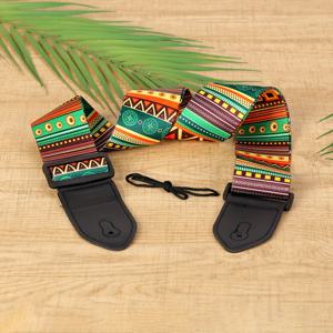 TEMU 안전 잠금 메커니즘 포함 조절 가능한 기타 스트랩 - 전기/베이스/클래식/우쿨렐레 기타 호환, 두꺼운 어깨끈 - 라이브 공연, 연습, 여행용 - 포크/락/제즈/클래식 음악용 안전한 잠금 스트랩, 기타 액세서리 스트랩, 생동감 넘치는 패턴 디자인, 내구성 있는 원단 스트랩