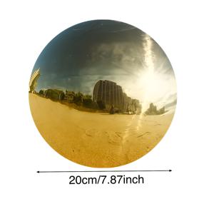 TEMU 20cm, 25cm, 30cm, 35cm(7.87인치, 9.8인치, 11.8인치, 13.8인치) - 티타늄 골드 스테인리스 폴리시드 홀로우 스피어 360° 반사 효과, 정원 관람용 볼, 홈 연못 및 수영장용 플로팅 오너먼트, 완벽한 집들이 선물과 실용적인 실내/외부 장식