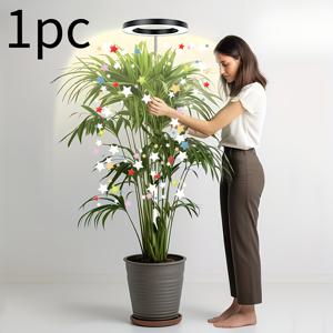 TEMU 112 LED 풀 스펙트럼 식물 성장 조명, 높이 조절 가능 26.49cm~165.0cm, USB 타이머 기능 (3/9/12시간), 실내 화분 및 온실용 키 큰 식물에 적합