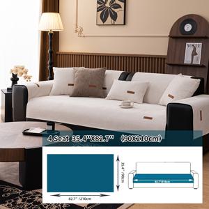 TEMU 사계절에 적합한 범용 소파 커버. 단색의 우아한 디자인, 미끄럼 방지 기능, 부드러운 원단, 반려동물 친화적입니다. 1인용, 2인용, 3인용, 4인용 소파에 적합합니다. 거실을 위한 현대적인 가구 보호 커버