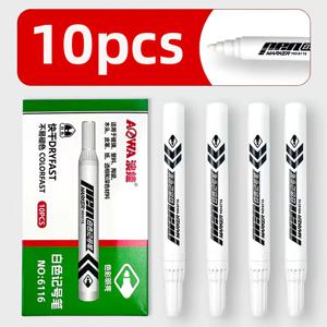 TEMU 10개/20개 방수 미세 팁 마커 - 빠른 건조, 번짐 없는 흰색 잉크, 무독성 아트 펜 - 라인 드로잉, 캘리그라피, 라벨링 및 문서 서명용 - 내구성 있는 오일 기반 잉크, 매끄러운 필기감, 깔끔한 선, 장시간 사용 가능한 전문가용 캘리그라피 도구