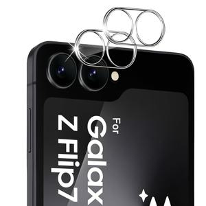 TEMU 삼성 플립 7 FE/플립7 FE [Z 폴드 7] 카메라 스크린 보호 필름, 강화 유리 렌즈 보호기 - 9H 경도, 2.5D 방지 스크래치 HD 투명 - 지문 및 버블 없음 (2개입)