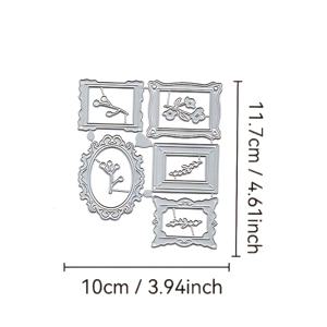 TEMU 미니 빈티지 사진액자 다이컷 템플릿 5종 세트 - 카본 스틸 크래프트 다이, 액자 테두리 포함, DIY 스크랩북, 카드 만들기, 사진 앨범, 인사말 카드 및 선물 제작용 - 다이 머신 및 프레스 호환