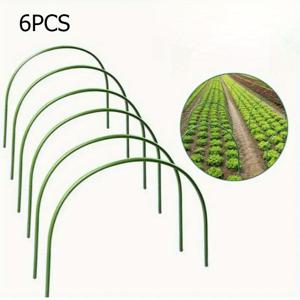 TEMU 6개 세트 65x60cm/25.6x23.6인치 정원 단열 창고/온실/플라스틱 코팅 강철 파이프 지지대 - 녹 방지 식물 터널 - 가을과 겨울용 정원/발코니/파티오/채소 정원/원예 식물 단열 및 습기 보존에 이상적, 간편 설치