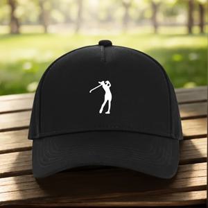 TEMU 남성용 베이스볼 캡 - 골퍼 스윙 실루엣이 있는 스포티 모자, 연습 및 토너먼트를 위한 우아한 아웃도어 코스 액세서리 & 캐주얼 웨어 - 선수들을 위한 이상적인 선물|볼캡