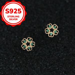 TEMU 925 실버 플라워 귀걸이: 레트로 시크 & 다용도 주얼리, 특별한 날과 일상 착용, 섬세한 디자인, 저자극성 소재, 정교한 공예, 여성 액세서리, 미니멀 스타일, 주얼리 애호가를 위한