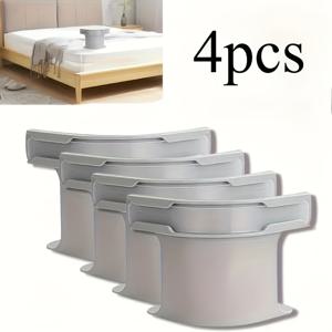 TEMU 4개 세트 화이트 이불커버 고정기 - 헤비듀티 PP(폴리프로필렌) 코너락 시스템, 모든 매트리스 사이즈에 맞는 조절형, Twin/Full/Queen/King용 피팅된 이불의 안전한 고정, 주름방지 침구관리도구, 홈베딩액세서리, 실용적인 솔루션, 심플디자인, 내구성 있는 소재, 고품질 플라스틱, 호텔직원과 바쁜가정을 위한