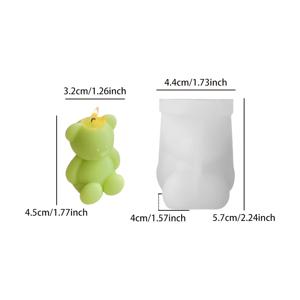 TEMU 1개 귀여운 곰 캔들 몰드 - DIY 실리콘 주조, 수제 공예 및 장식용, 크리스마스, 부활절, 추수감사절, 할로윈을 위한 완벽한 선물 아이디어