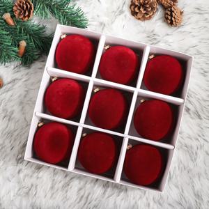 TEMU 9개 플로킹 크리스마스 장식, 업그레이드된 공예 및 내구성, 각 3.15인치 – 크리스마스 트리, 할로윈 파티, 홈 웨딩 이벤트 및 야외 축제 분위기를 위한 아름다운 고급 휴일 장식. 완벽한 선물 아이디어